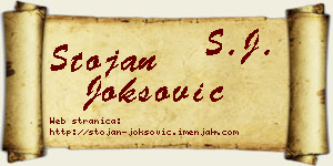 Stojan Joksović vizit kartica